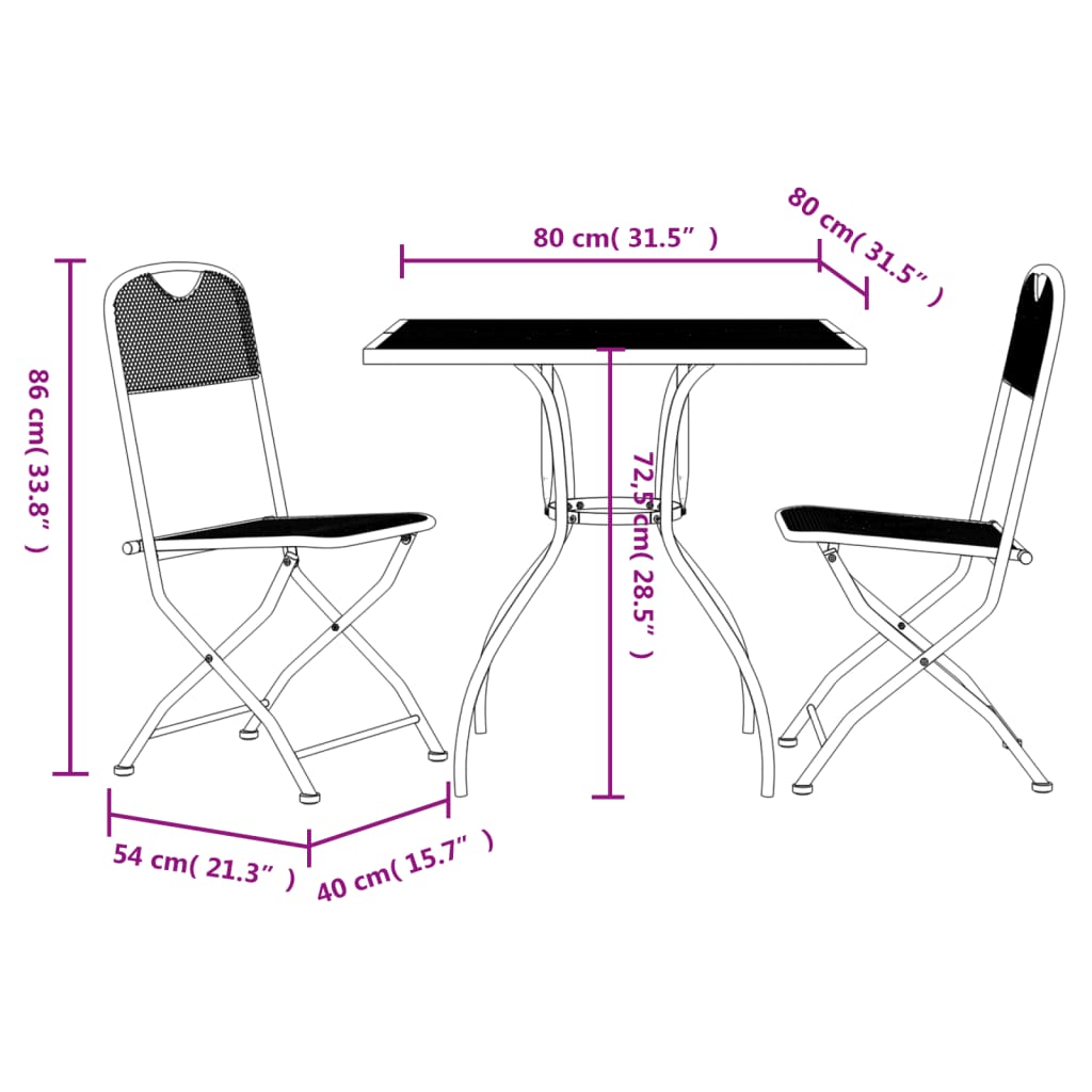 3-Delige Tuinset Metaal Gaas Antracietkleurig 2