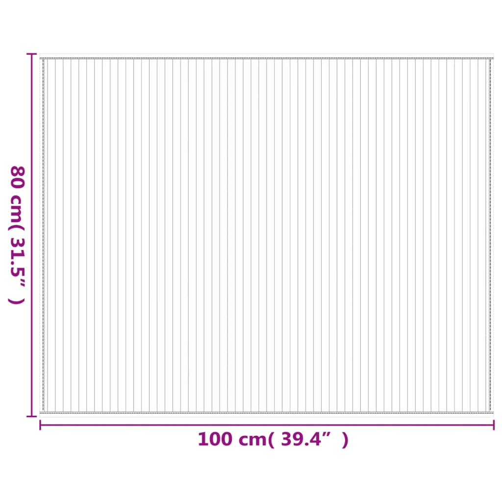 Vloerkleed rechthoekig 80x100 cm bamboe donkerbruin