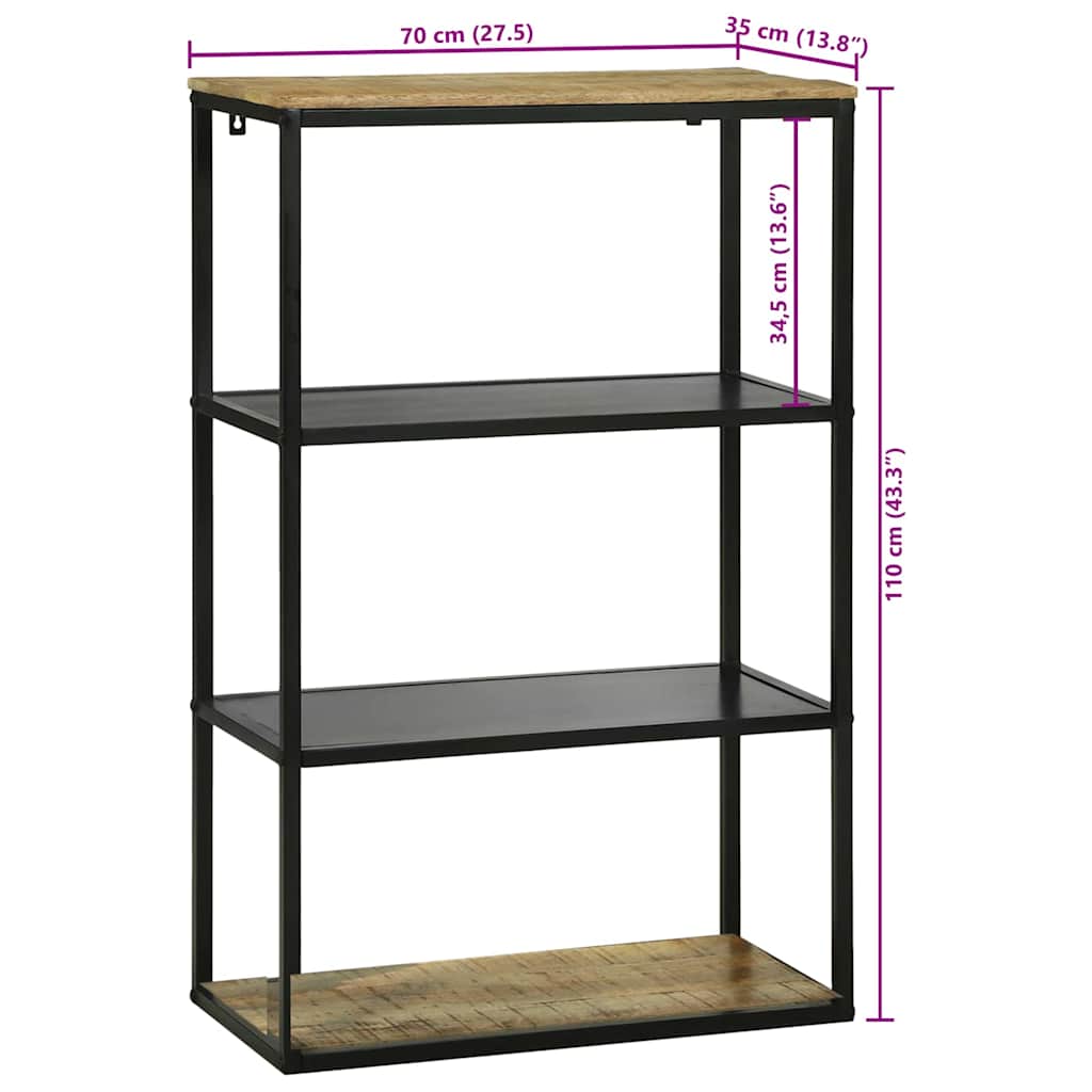Boekenkast 70 x 35 x 110 cm Massief mangohout