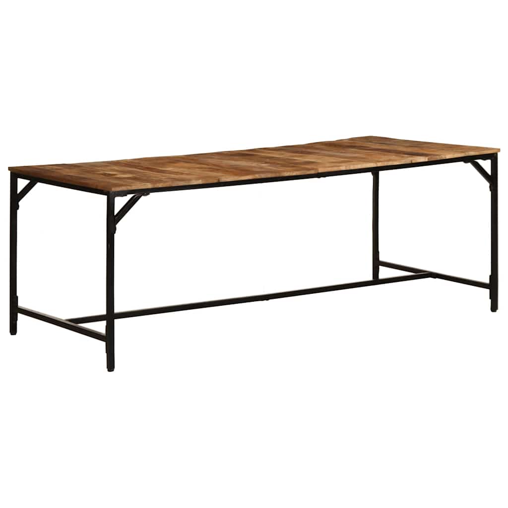 Eettafel 200x100x75 cm massief hout ruw mangohout