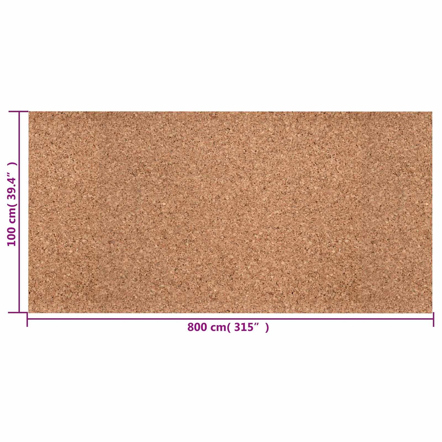 Kurk rol Bruin 100 x 800 x 0,5 cm Kurk