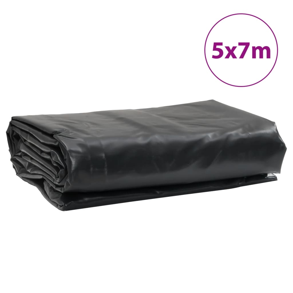 Dekzeil 650 g/m² 5x7 m zwart 5 x 7 m