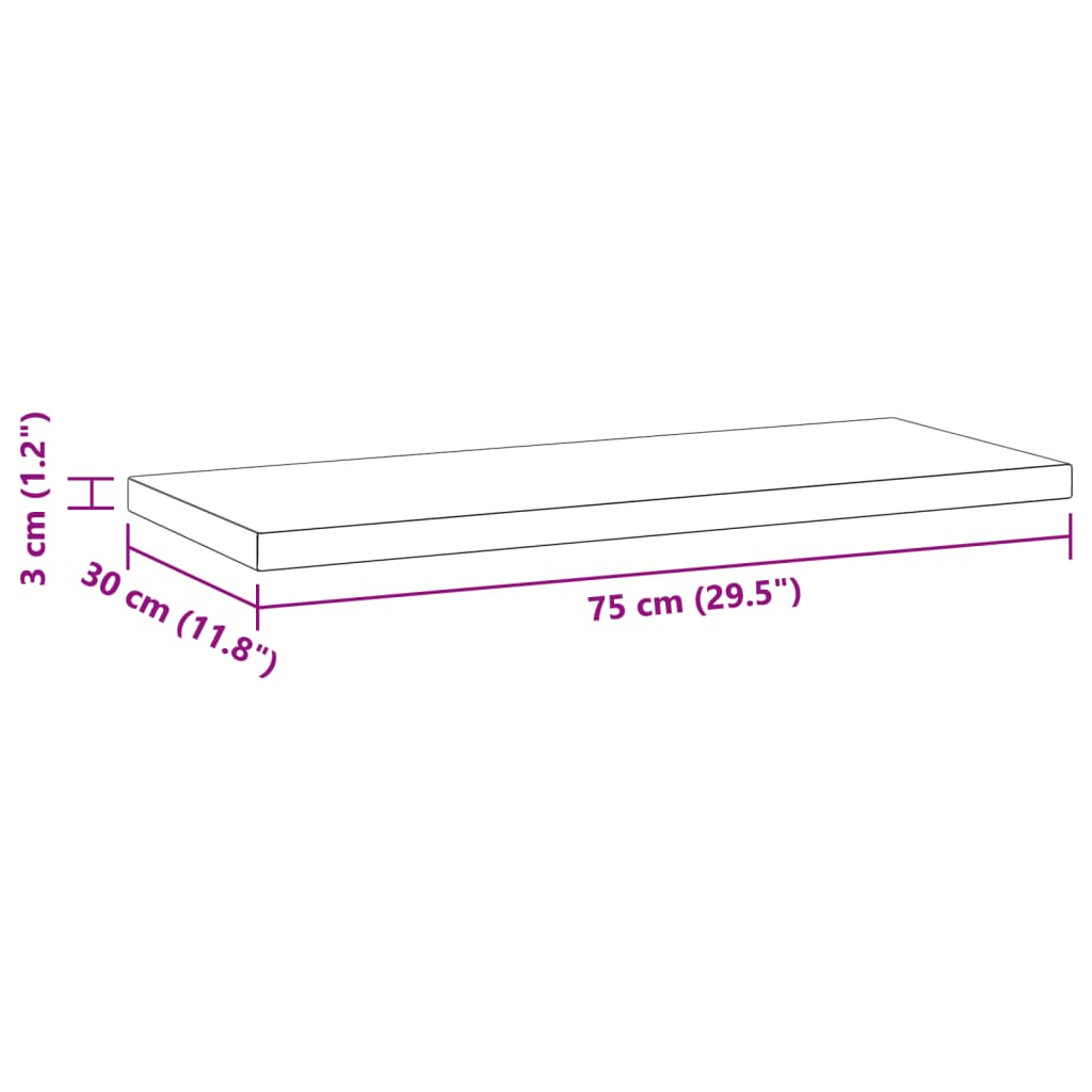 Wandschappen 2 st 75x30x3 cm roestvrijstaal zilverkleurig