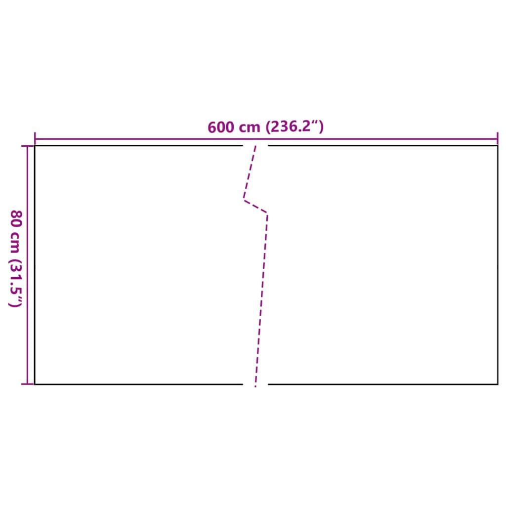 Balkonscherm Poly Rattan Kleurig 600 x 80 cm