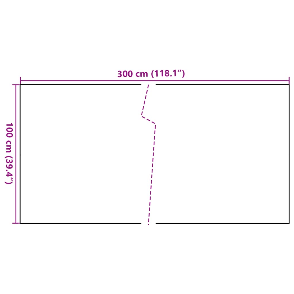 Balkonscherm Poly Rattan 300 x 100 cm