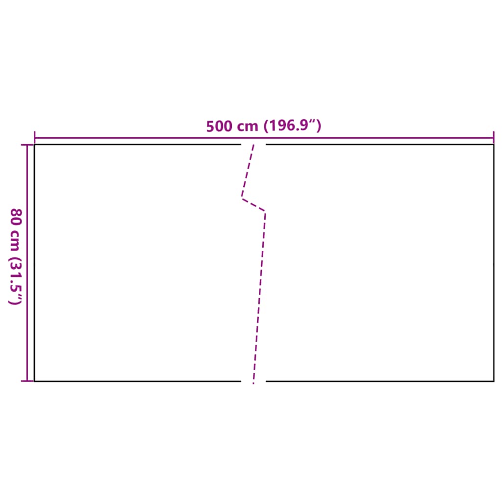 Balkonscherm Poly Rattan 500 x 80 cm