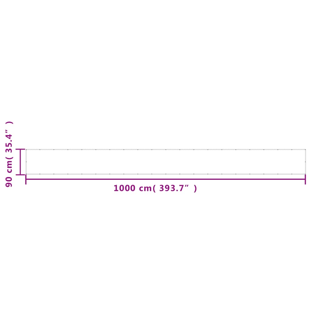 Balkonscherm 90X1000 Cm 100% Polyester Oxford Antracietkleurig
