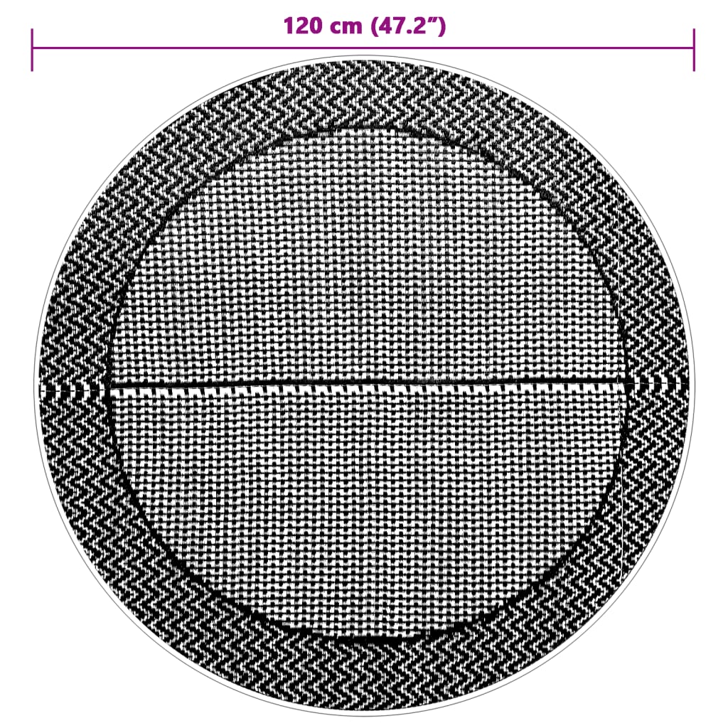 Buitenkleed Ø120 cm polypropeen grijs