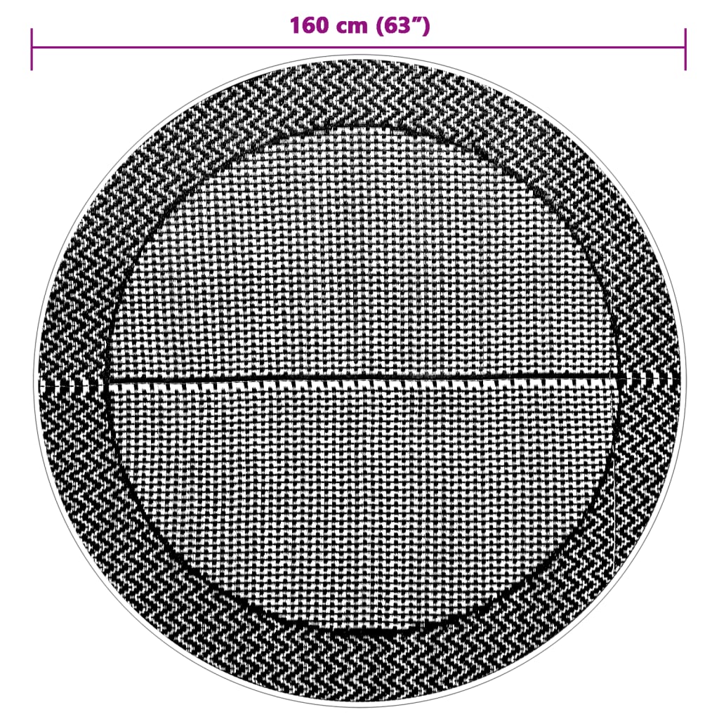 Buitenkleed Ø160 cm polypropeen grijs