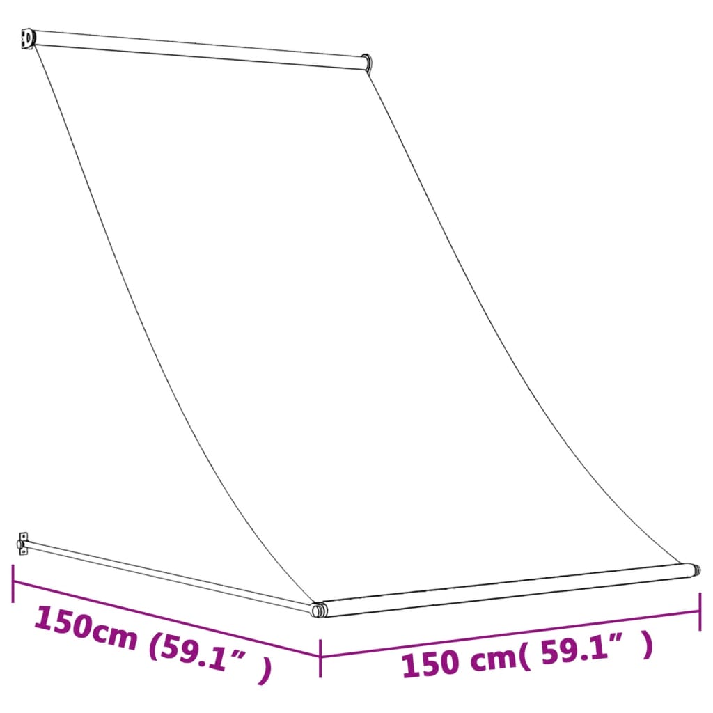 Luifel Uittrekbaar 150X150 Cm Stof En Staal Antracietkleurig