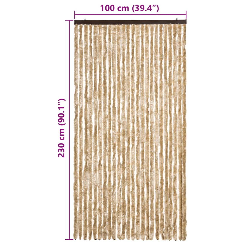 Vliegengordijn Chenille Beige 100 x 230 cm
