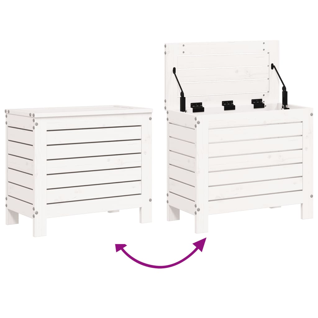 7-delige Loungeset massief grenenhout wit
