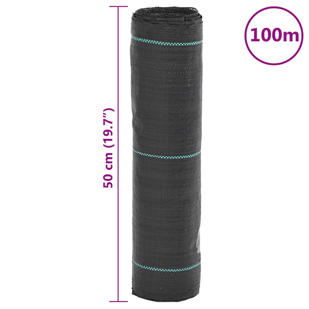 Onkruidmembraan Zwart 0,5x100 m PP