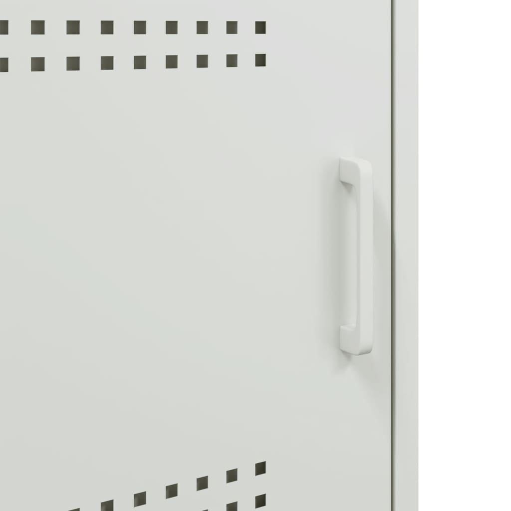 Nachtkastjes 2 st 36x39x50,5 cm staal wit
