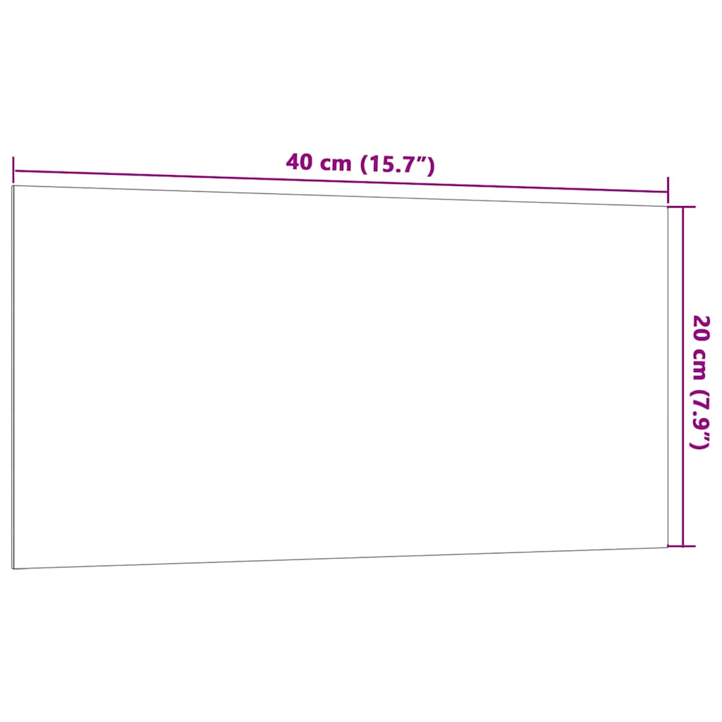 Magneetbord voor aan de wand 40x20 cm gehard glas zwart