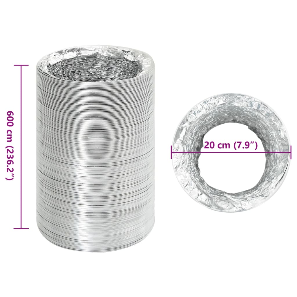 Ventilatieslang Ø20 cm 6 m aluminium