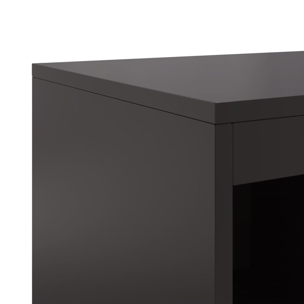Dressoir 100,5x39x107 cm koudgewalst staal zwart