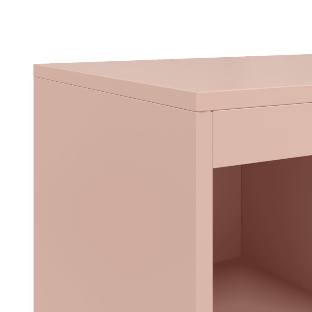 Dressoir 100,5x39x107 cm koudgewalst staal roze