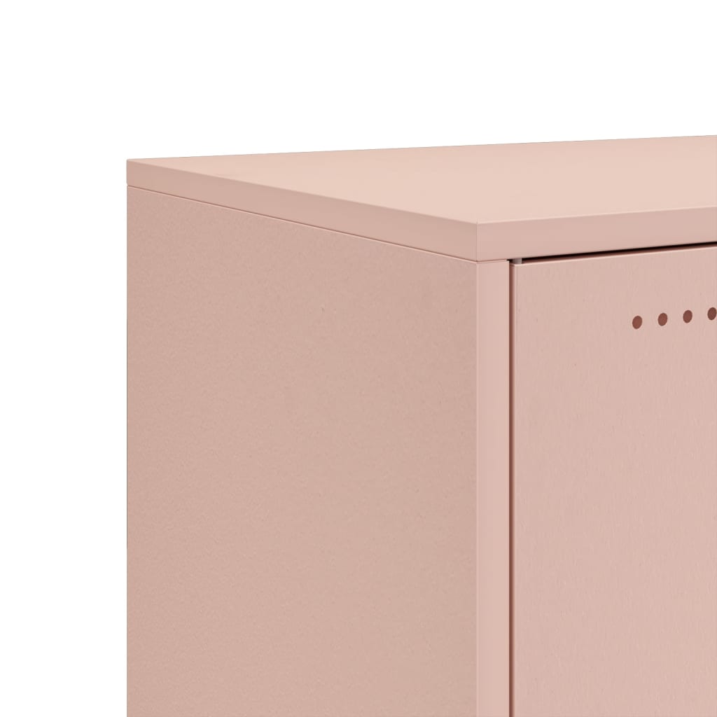 Dressoir 100,5x39x72 cm koudgewalst staal roze
