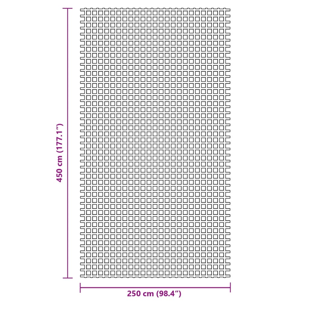 Tenttapijt 4,5X2,5 M Kleurig 4.5 x 2.5 m