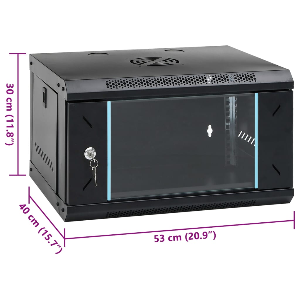 Netwerkkast wandgemonteerd 6U 19" IP20 53x40x30 cm