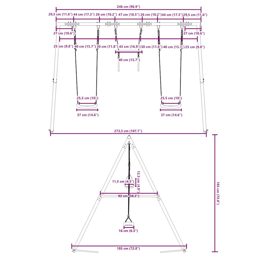 Schommelset Met Schommels En Trapeze 1
