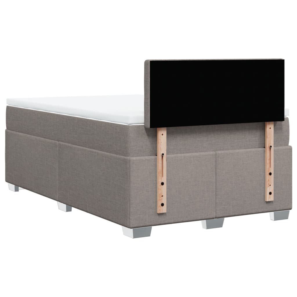 Boxspring met matras stof taupe 120x190 cm