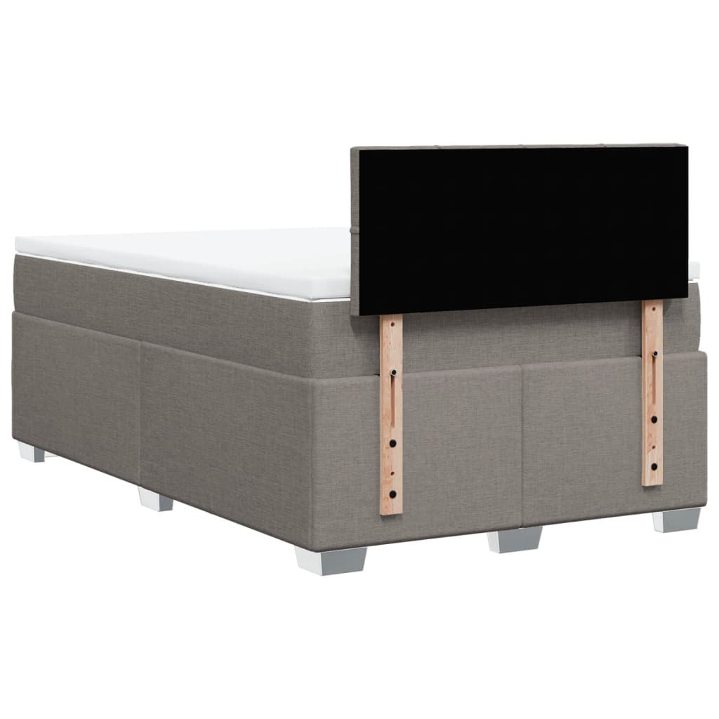 Boxspring met matras stof taupe 120x200 cm