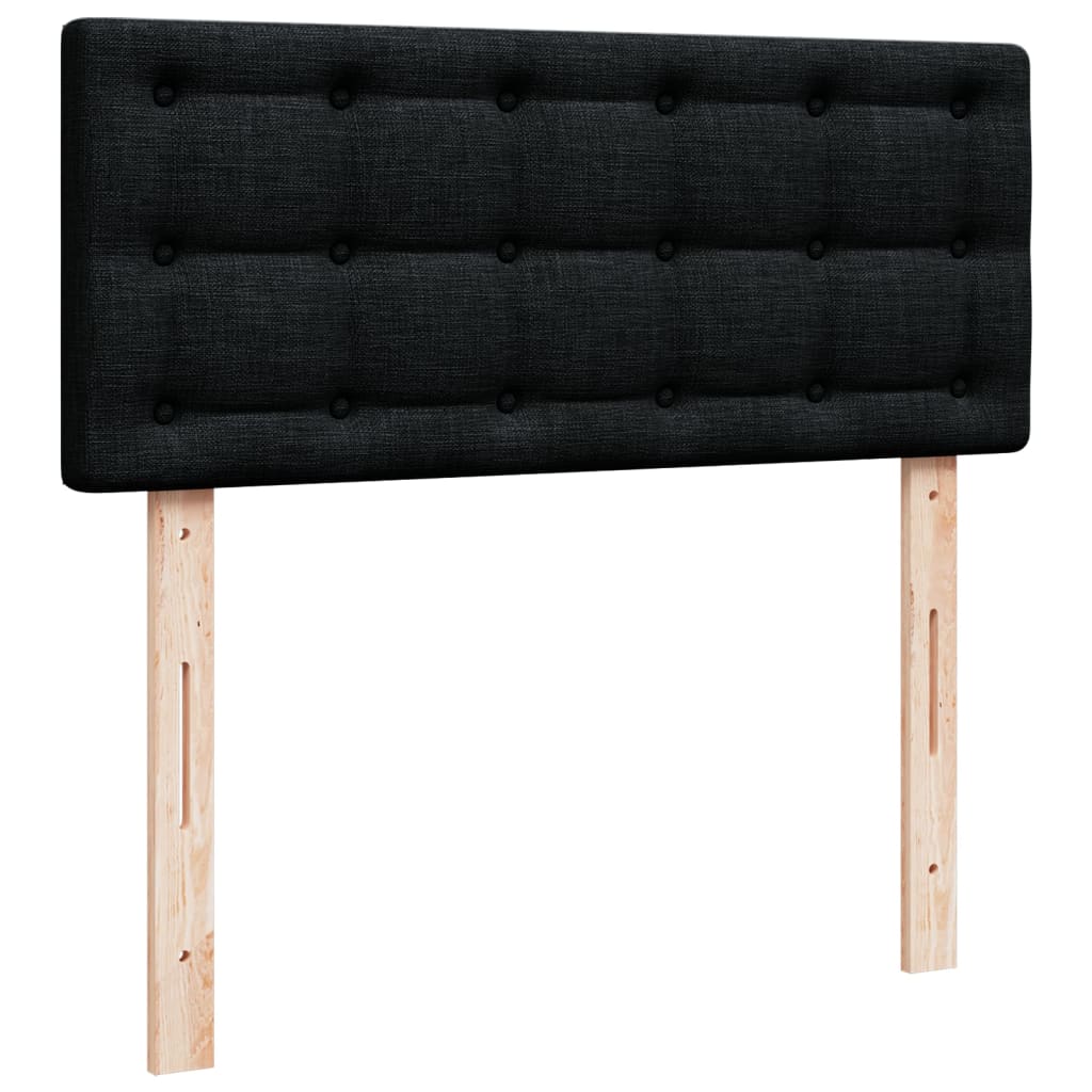 Boxspring met matras stof zwart 120x190 cm