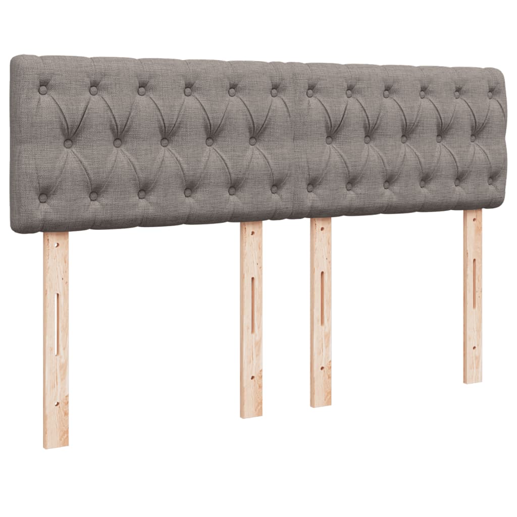 Boxspring met matras stof taupe 140x200 cm