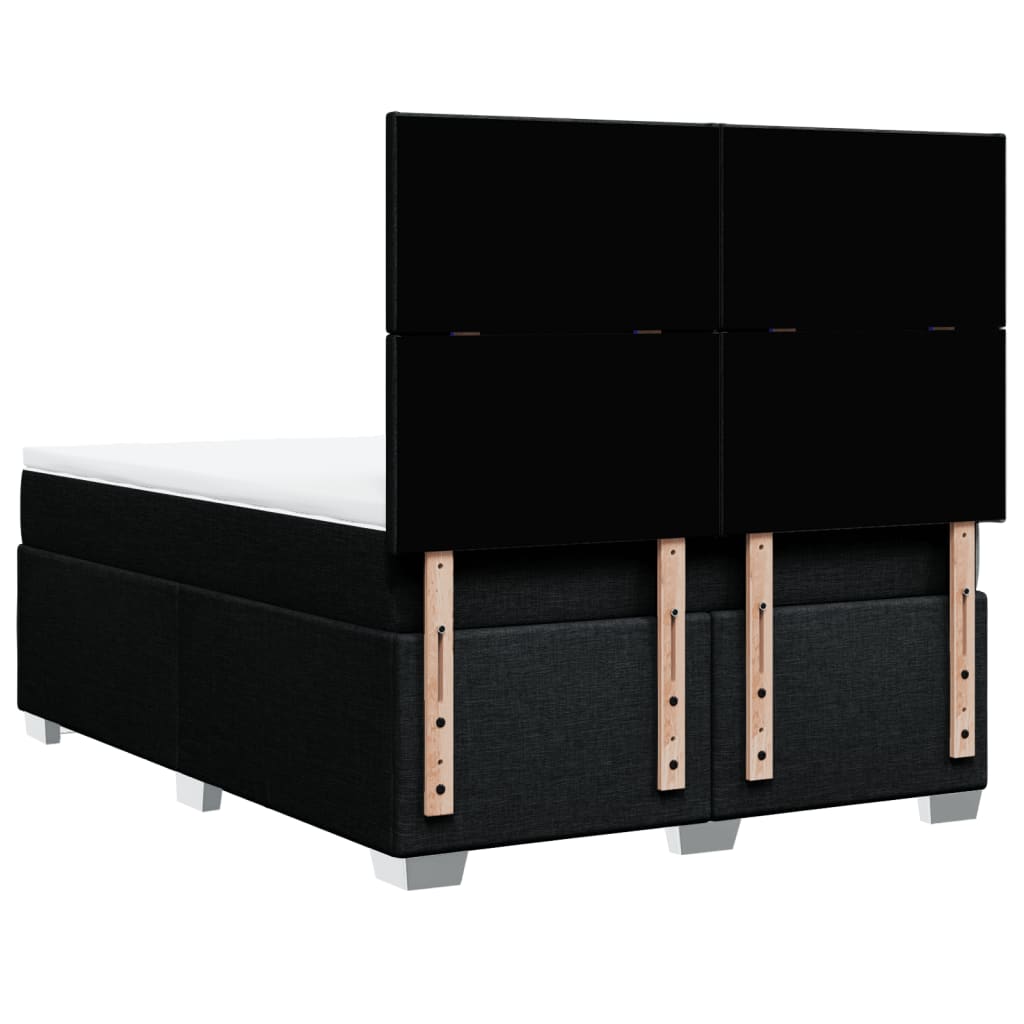 Boxspring met matras stof zwart 160x200 cm