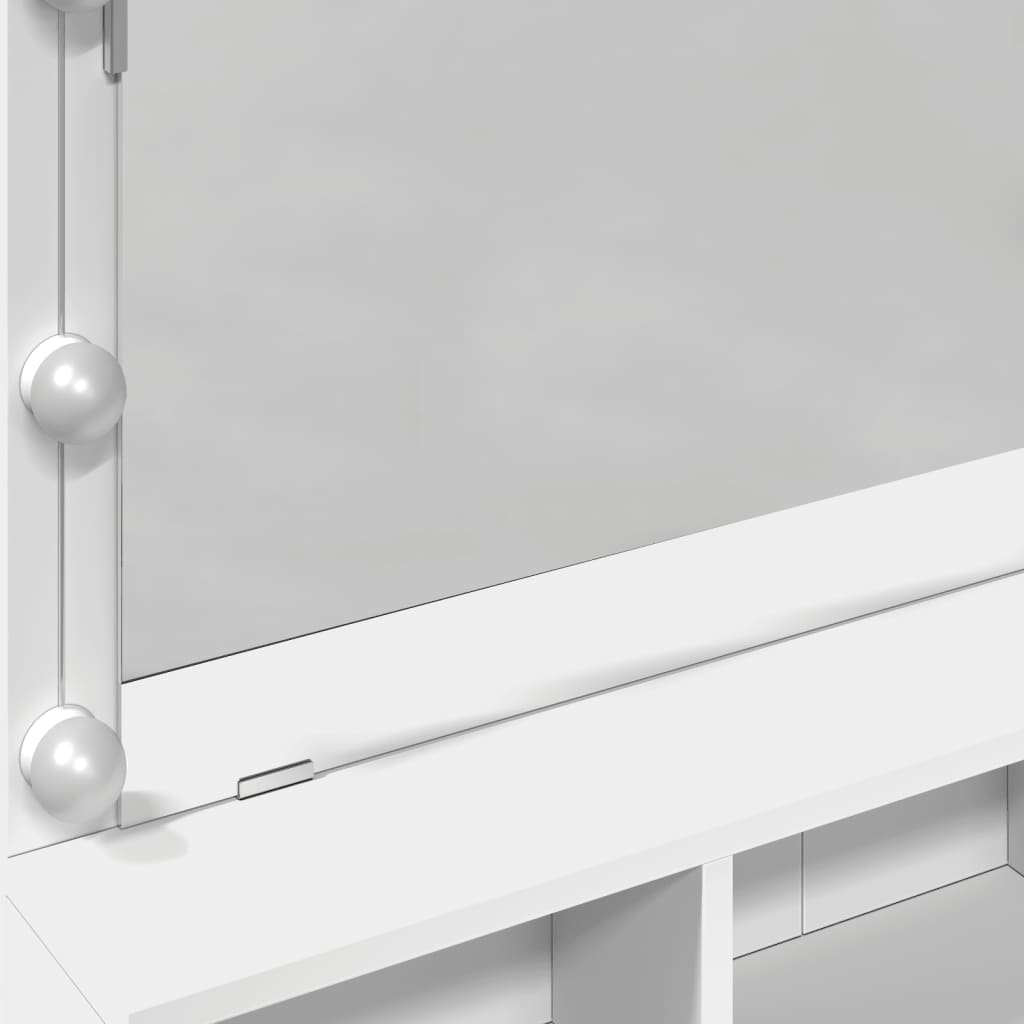 Kaptafel met LED 80x41x134,5 cm wit