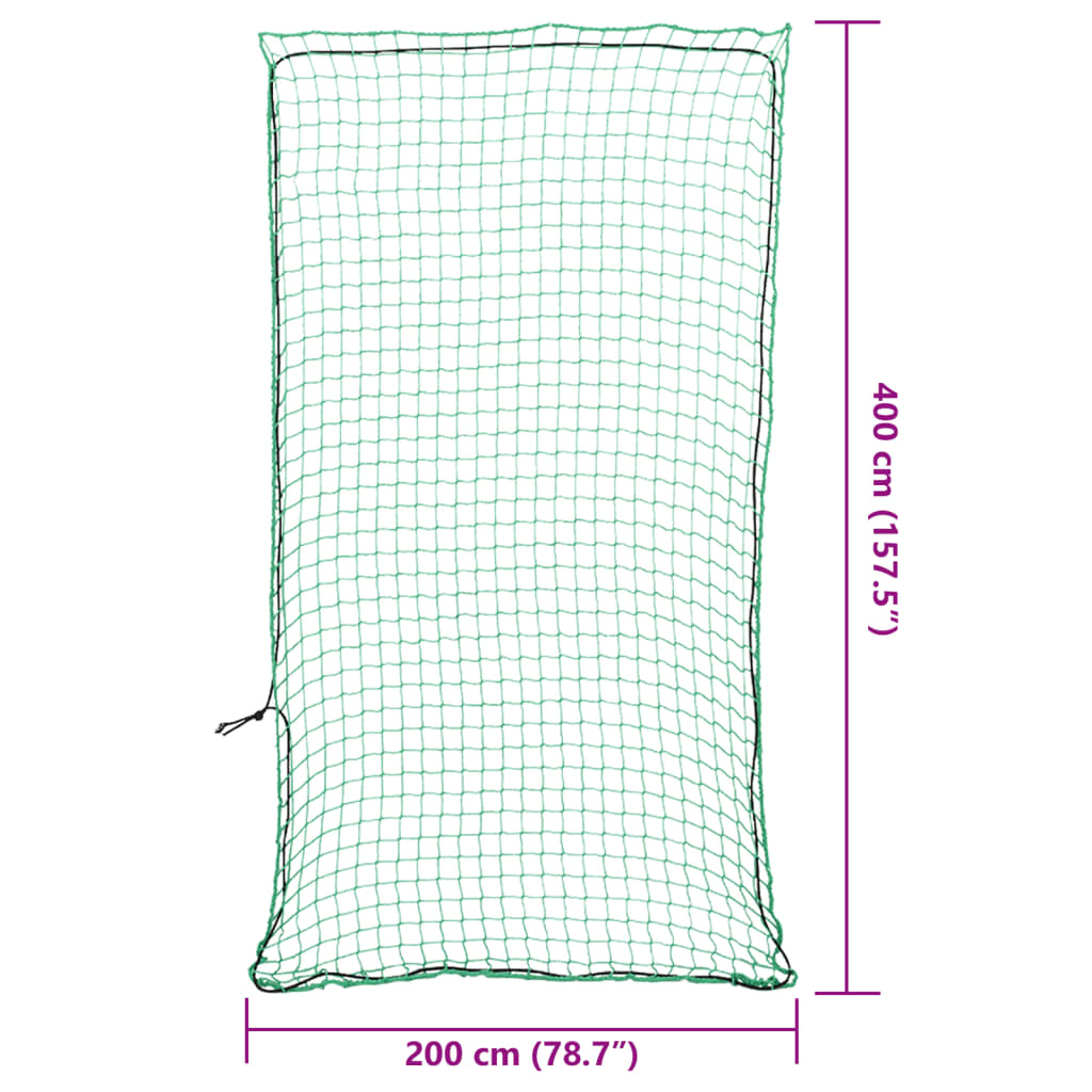 Aanhangwagennet elastisch touw 4x2 m polypropeen groen