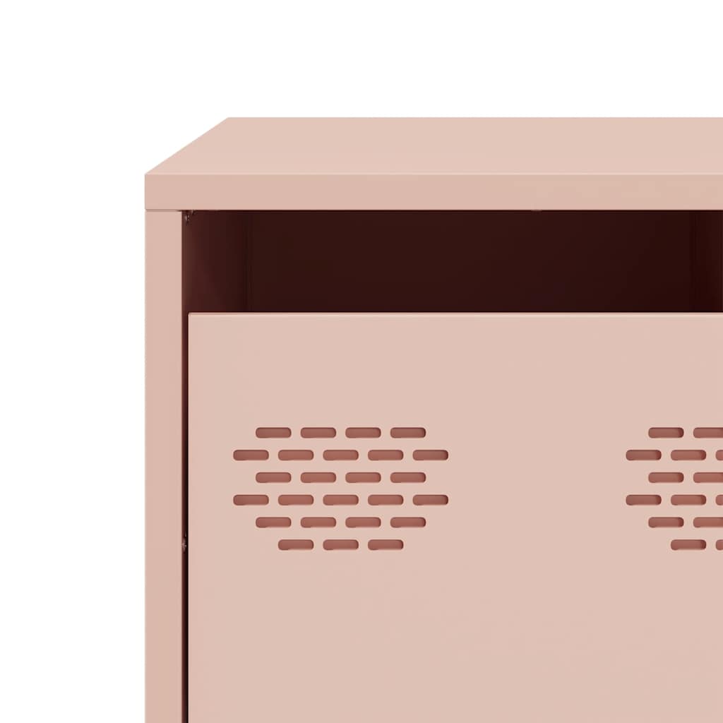 Salontafel 68,5x50x43,5 cm koudgewalst staal roze