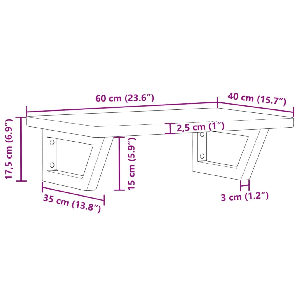 Badkamer wandschap staal en massief eikenhout