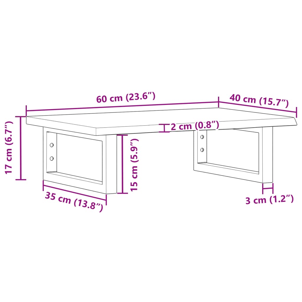 Badkamer wandschap staal en massief eikenhout