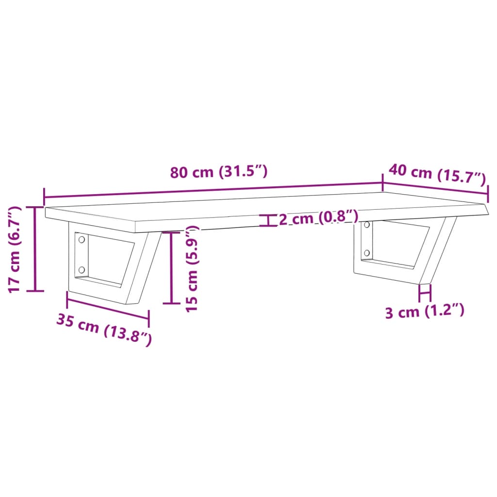 Badkamer wandschap staal en massief eikenhout
