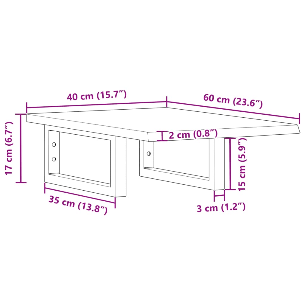 Badkamer wandschap staal en massief eikenhout