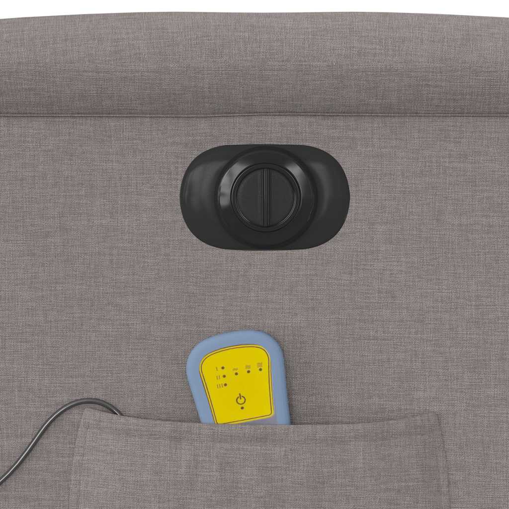 Massagestoel elektrisch verstelbaar stof taupe