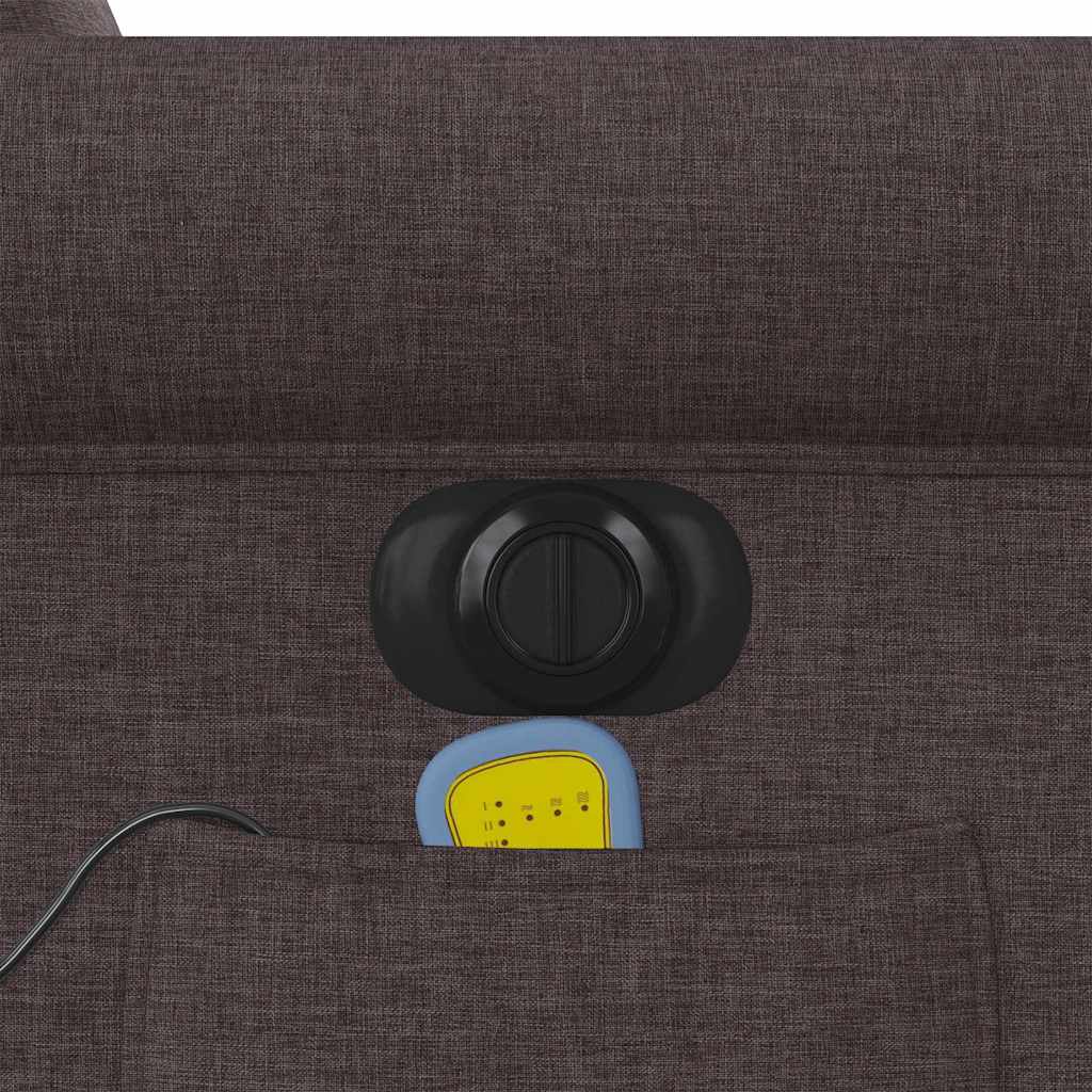 Massagestoel elektrisch verstelbaar stof donkerbruin
