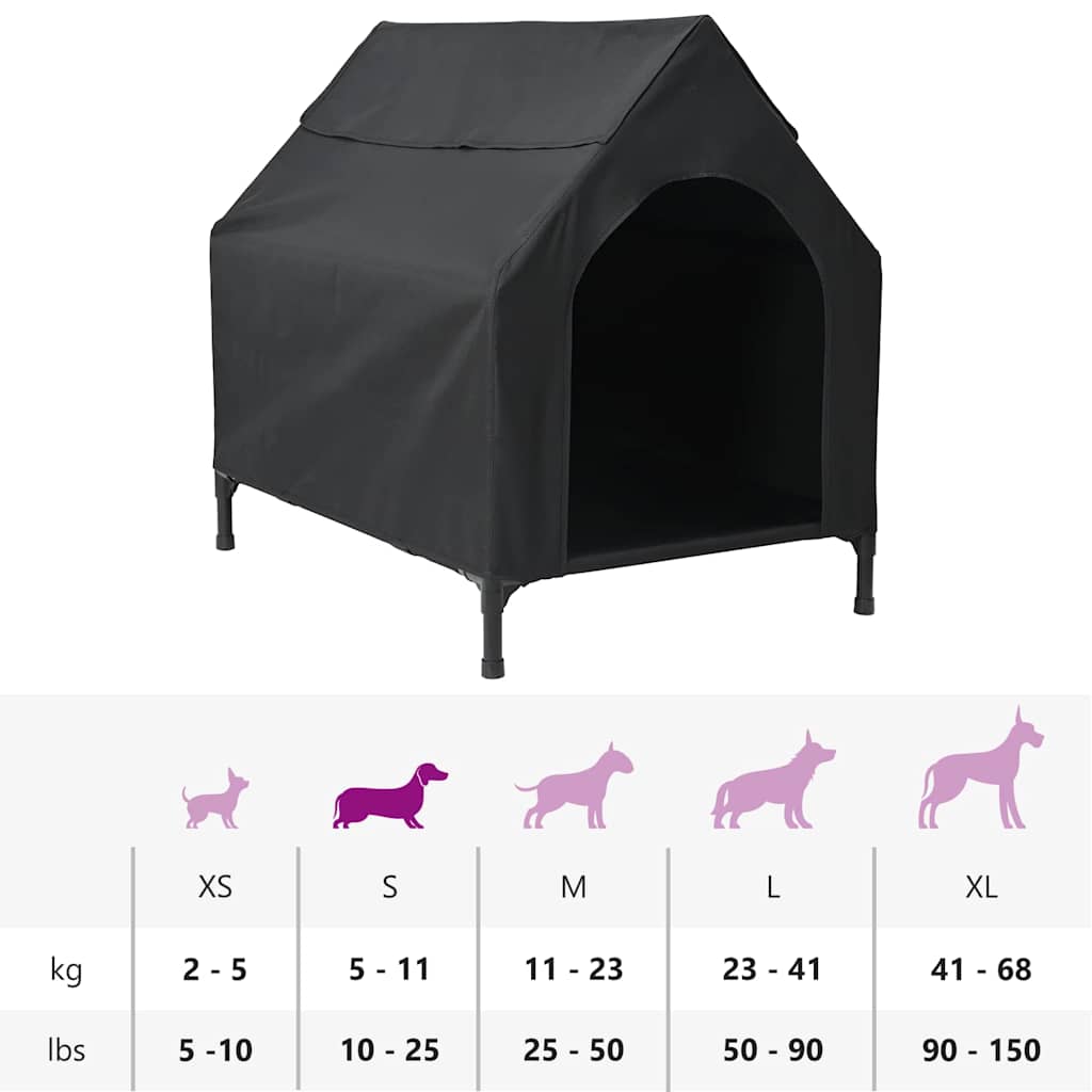 Huis voor Huisdieren Zwart 110 x 75 x 90 cm Staal