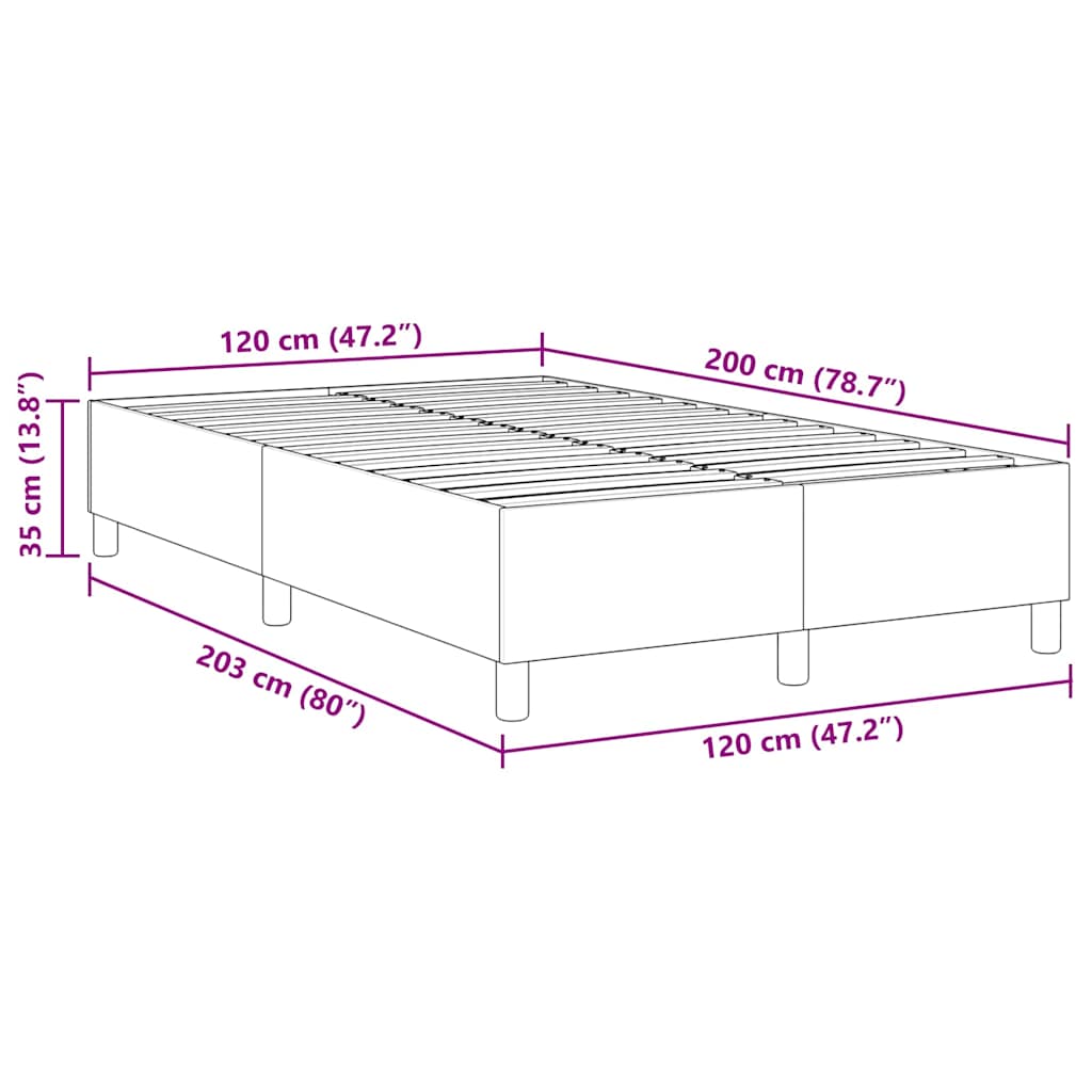 Boxspring Bed Katoenen Stof 120 x 200 cm Crème