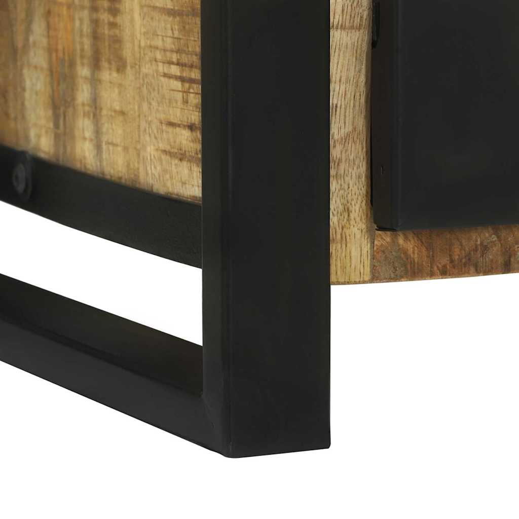 Badkamermeubelset met plank 2 pcs Bruin Massief Mango Hout