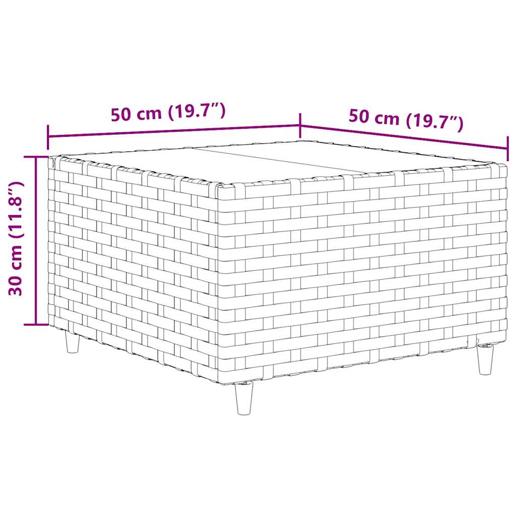 5-delige Loungeset met kussens poly rattan grijs