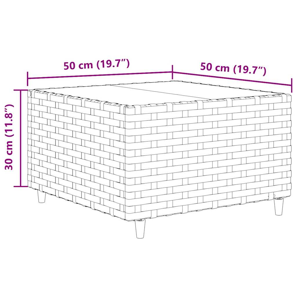 5-delige Loungeset met kussens poly rattan grijs