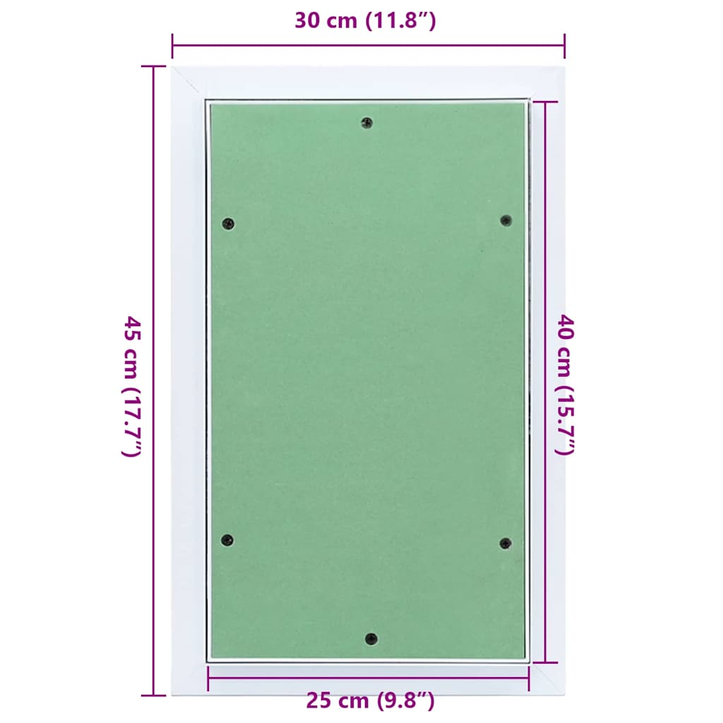 Toegangs paneel Groen en Zilver 30 x 45 cm