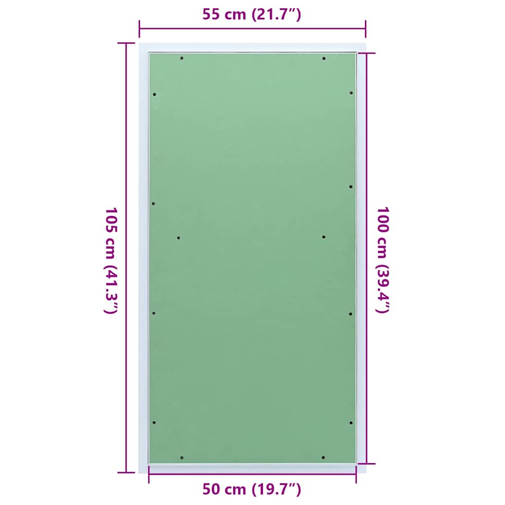 Toegangs paneel Groen en Zilver 55 x 105 cm