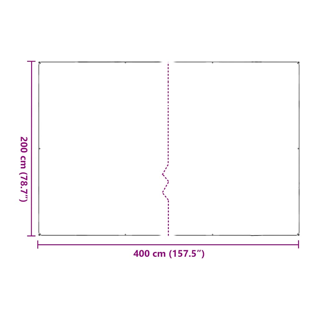 Plantenafdekking met zeilringen 2x4 m polyethyleen