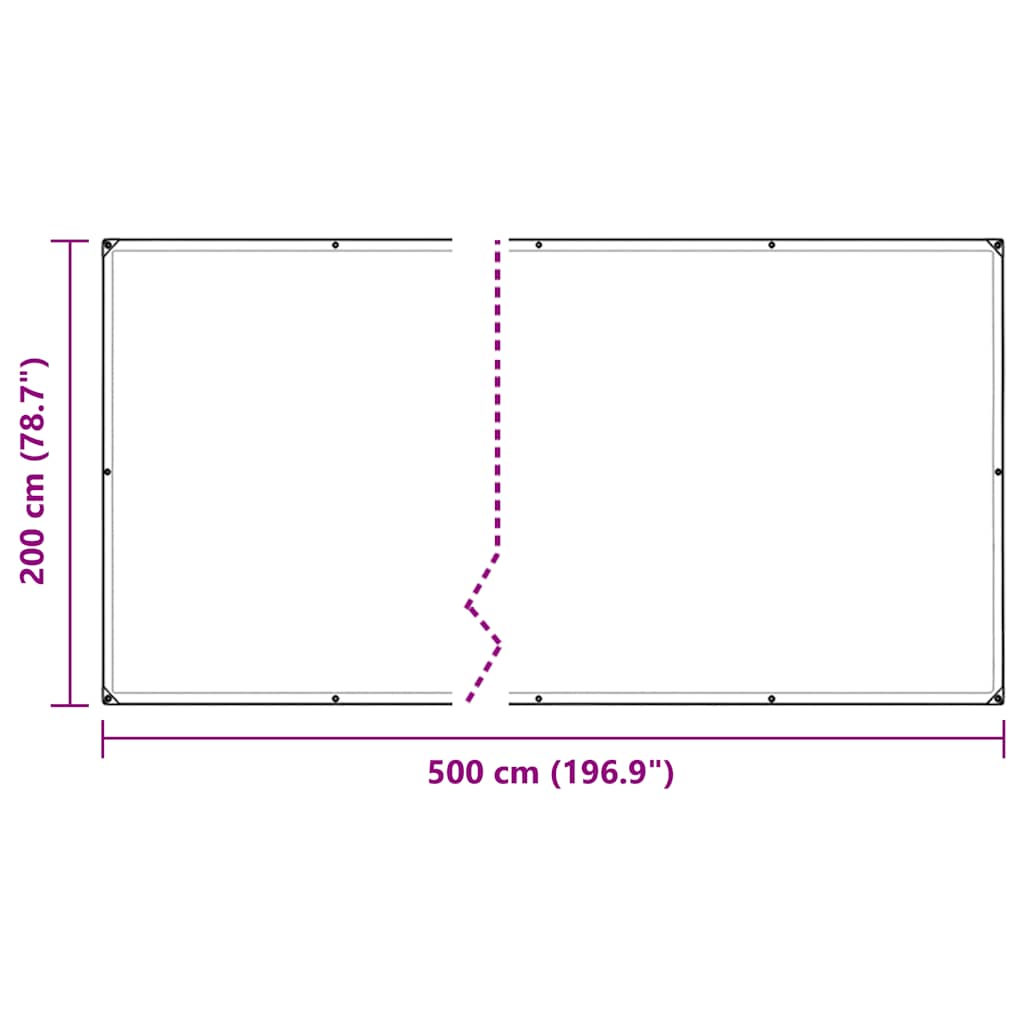 Plantenafdekking met zeilringen 2x5 m PVC