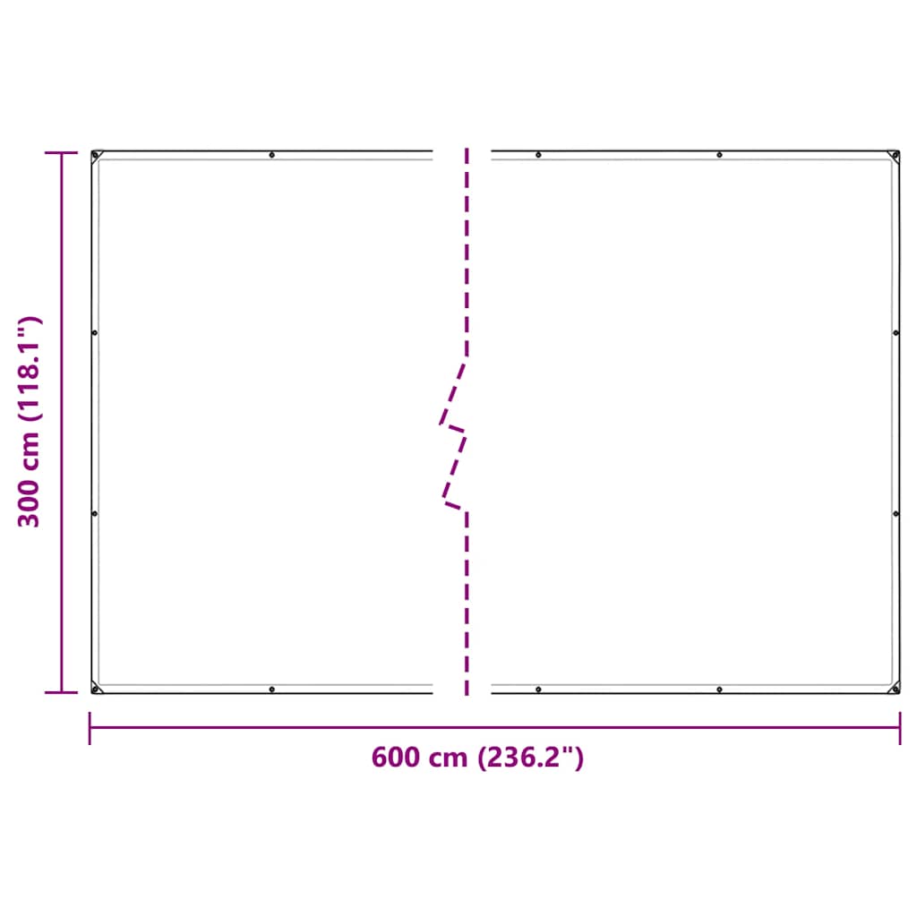 Plantenafdekking met zeilringen 3x6 m PVC